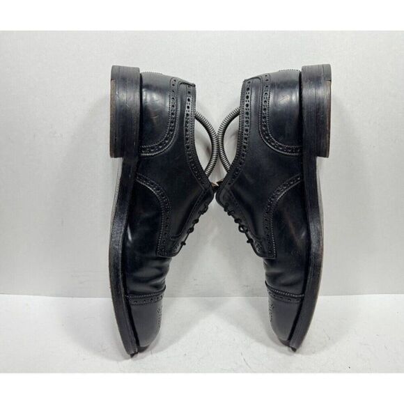 Alden USA 2146 Shell Cordovan Medallion Tip Blucher Black Leather Men’s Size 9 D - Picture 5 of 9